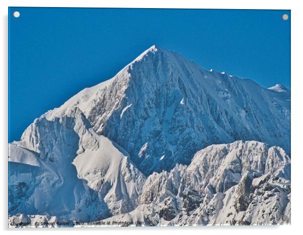 Mt Cook - New Zealand Alps Acrylic by Steven Ralser