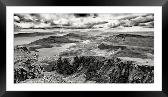 View south down the Trotternish Ridge. Framed Mounted Print by Phill Thornton