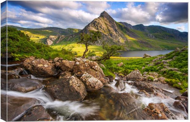 Tryfan and Ogwen Valley Snowdonia North Wales with Canvas Print by J.Tom L.Photography