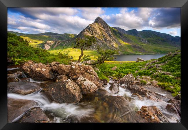 Tryfan and Ogwen Valley Snowdonia North Wales with Framed Print by J.Tom L.Photography