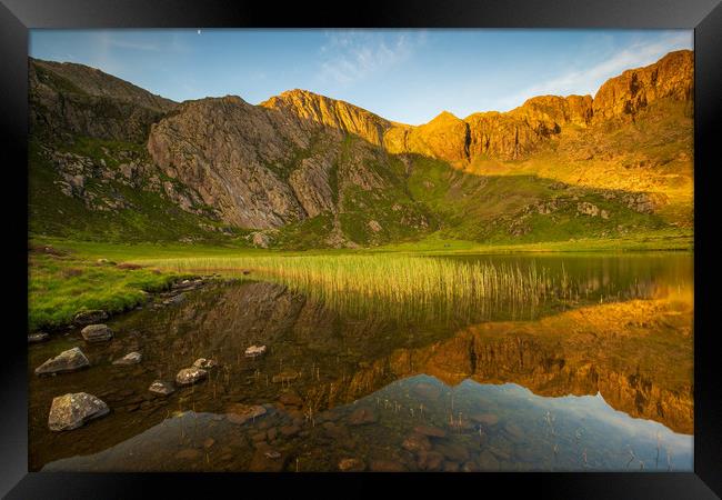 Cwm Idwal in the Glyderau mountains of Snowdonia c Framed Print by J.Tom L.Photography