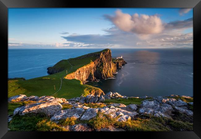 Neist Point Lighthouse Isle of Skye  Framed Print by J.Tom L.Photography
