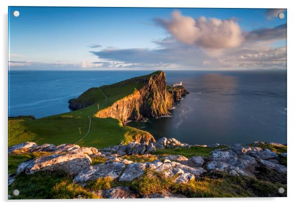 Neist Point Lighthouse Isle of Skye  Acrylic by J.Tom L.Photography