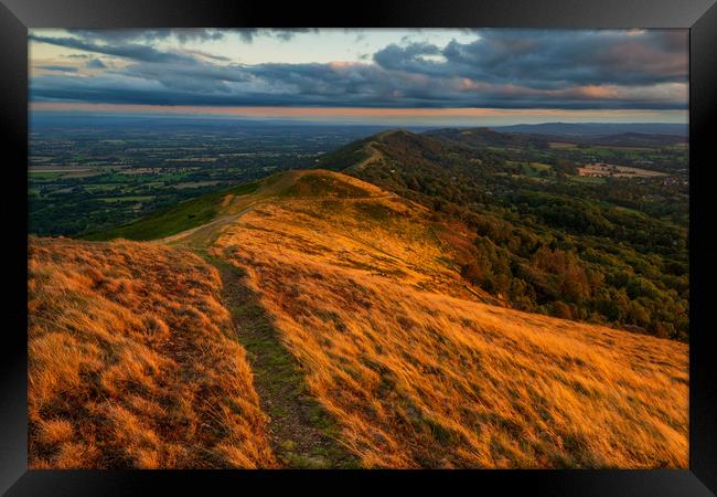 Malvern Hills Worcestershire Herefordshire  Framed Print by J.Tom L.Photography