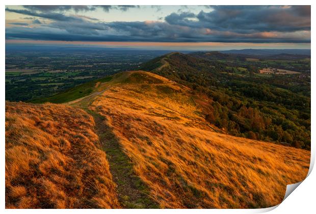 Malvern Hills Worcestershire Herefordshire  Print by J.Tom L.Photography