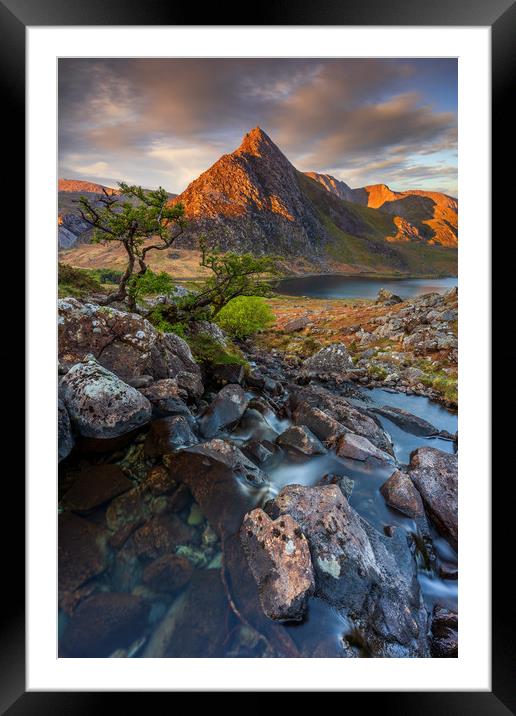 Tryfan and Ogwen Valley Snowdonia North Wales with Framed Mounted Print by J.Tom L.Photography