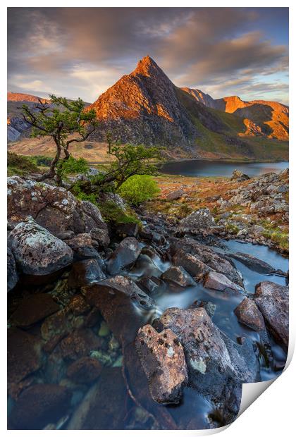 Tryfan and Ogwen Valley Snowdonia North Wales with Print by J.Tom L.Photography