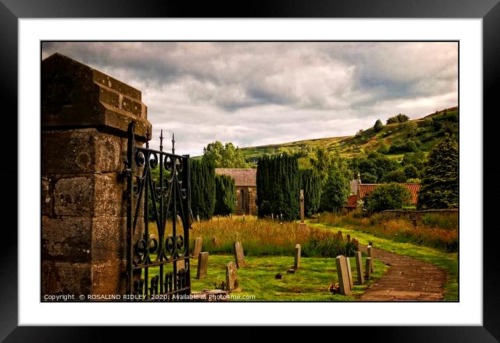 "Evening Stroll through the Church yard" Framed Mounted Print by ROS RIDLEY