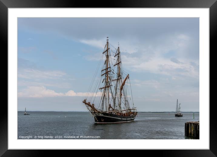 "The eye of the wind"  an english training ship, e Framed Mounted Print by Stig Alenäs