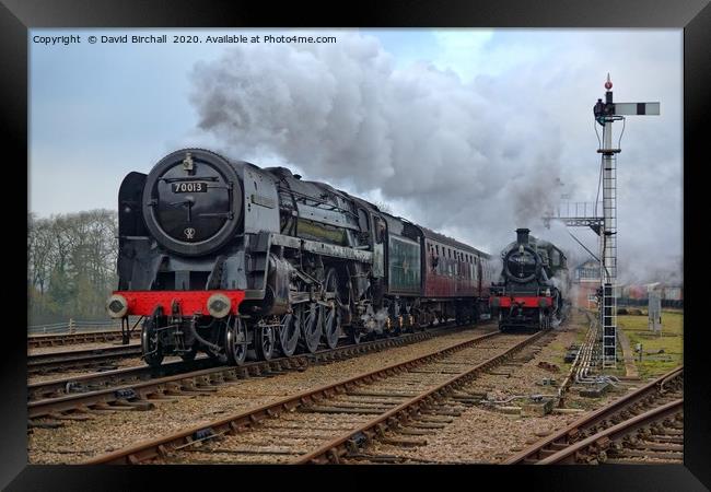 Steam locomotive 70013 Oliver Cromwell Framed Print by David Birchall