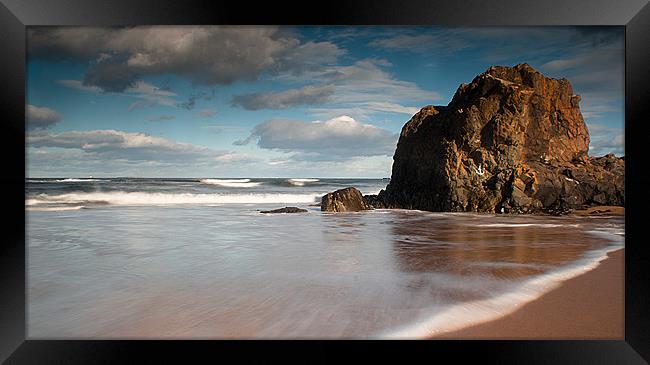 Beach and rock Framed Print by Keith Thorburn EFIAP/b