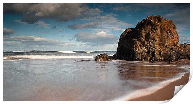 Beach and rock Print by Keith Thorburn EFIAP/b