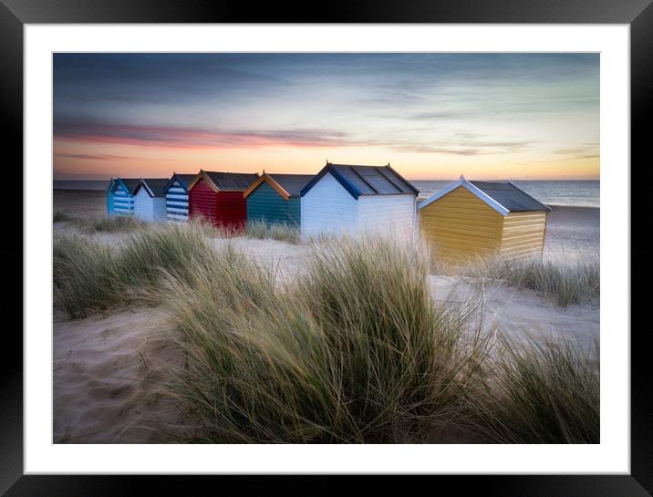 Holiday Huts Framed Mounted Print by David Semmens
