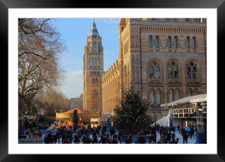 Winter in London Framed Mounted Print by Rumyana Whitcher