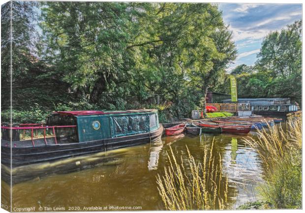 Moored Boats At Odiham Art Canvas Print by Ian Lewis
