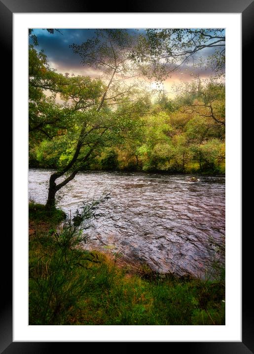 Evening River, Scotland, UK Framed Mounted Print by Mark Llewellyn