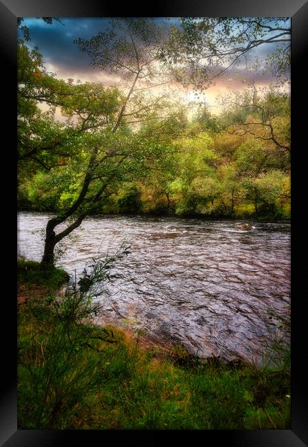 Evening River, Scotland, UK Framed Print by Mark Llewellyn