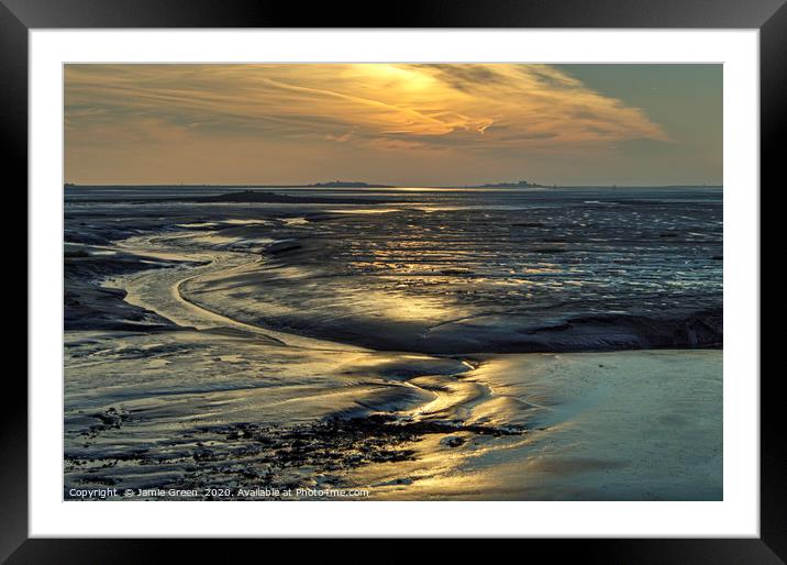 The Mudflats Framed Mounted Print by Jamie Green