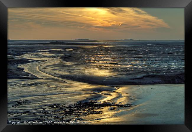 The Mudflats Framed Print by Jamie Green