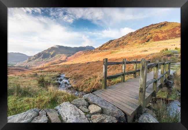 Wooden bridge Framed Print by Jonathon barnett