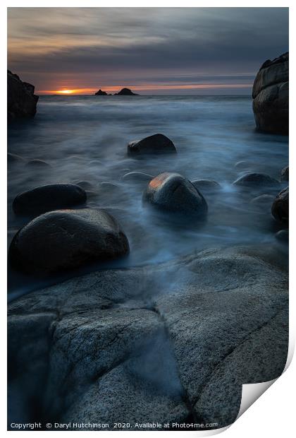 Cot sunset. Porth Nanven, Cot Valley, Cornwall Print by Daryl Peter Hutchinson