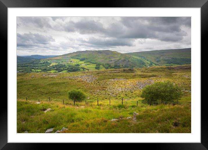 Cribarth mountain in South Wales UK Framed Mounted Print by Leighton Collins