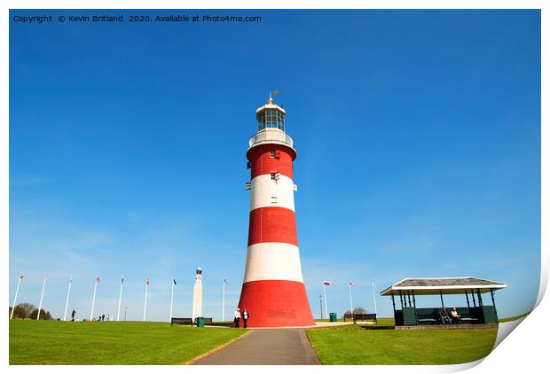 smeatons tower plymouth devon Print by Kevin Britland