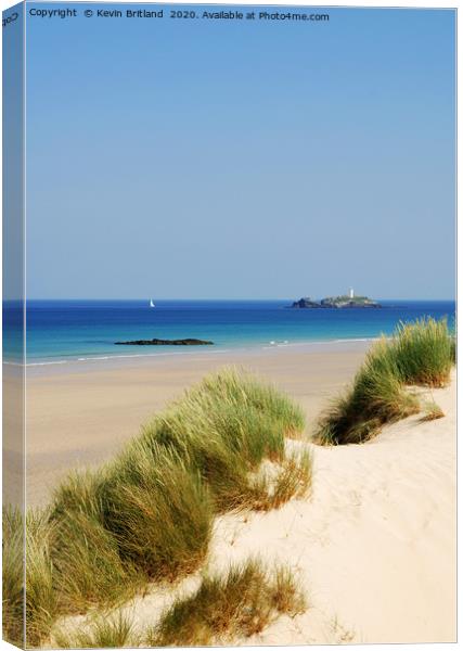 gwithian beach cornwall Canvas Print by Kevin Britland