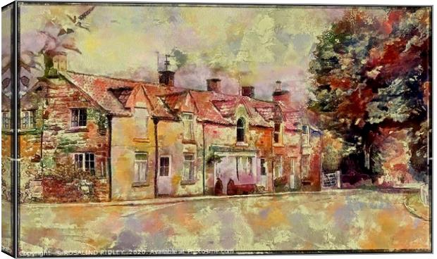 "Colourful Cottages" Canvas Print by ROS RIDLEY
