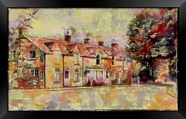 "Colourful Cottages" Framed Print by ROS RIDLEY