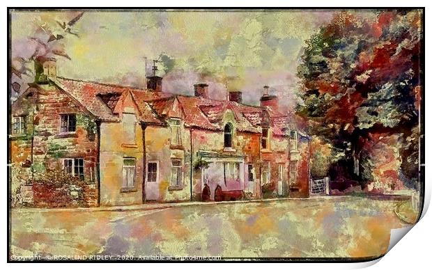 "Colourful Cottages" Print by ROS RIDLEY