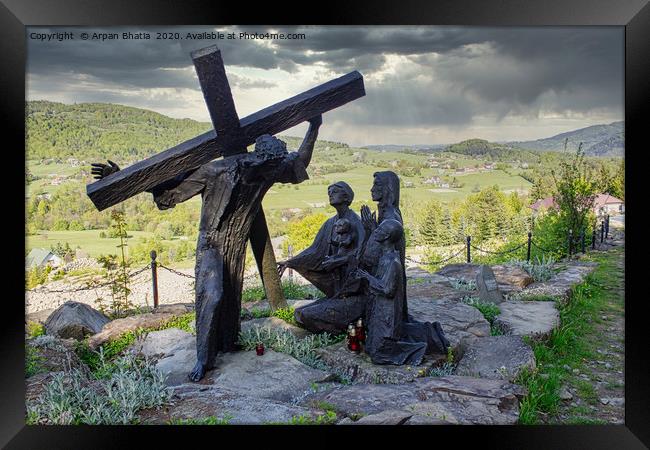 Jesus's monument in south Poland Framed Print by Arpan Bhatia