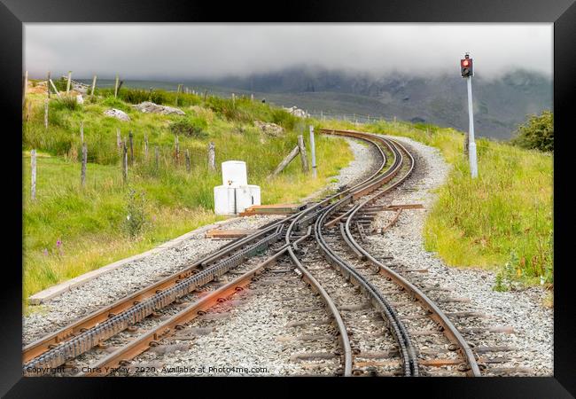 Half Way House Junction, Snowdon Mountain Railway Framed Print by Chris Yaxley