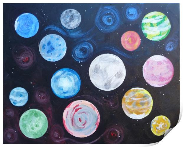 Planets Print by Steve Boston