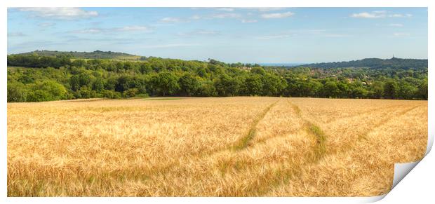 Barley Valley View Print by Malcolm McHugh