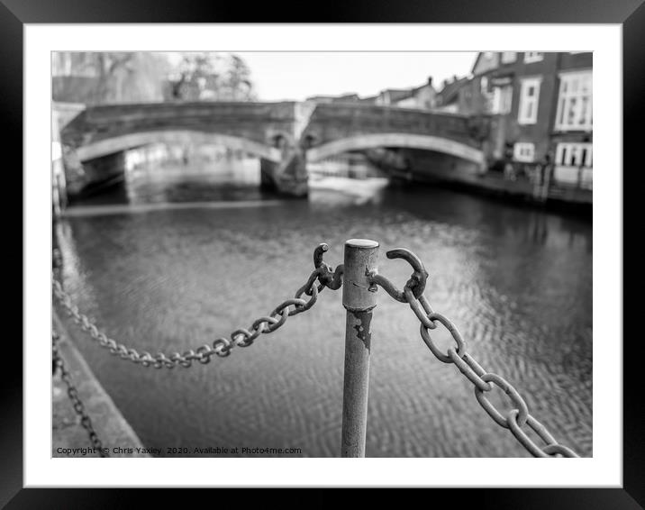 Barrier on the River Wensum, Norwich Framed Mounted Print by Chris Yaxley