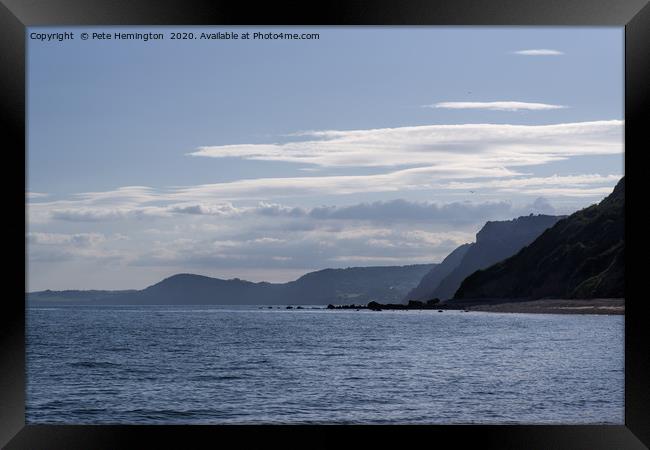 Weston Mouth to Sidmouth Framed Print by Pete Hemington