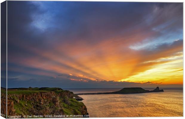 Worms Head, Rhossili Bay, Gower Canvas Print by Dan Santillo