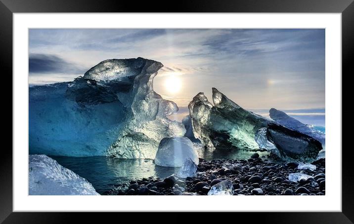 Ice Wave Framed Mounted Print by Westley Grant