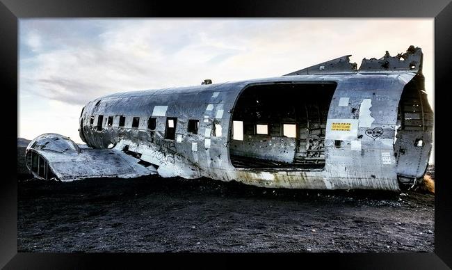 Plane Wreck Framed Print by Westley Grant