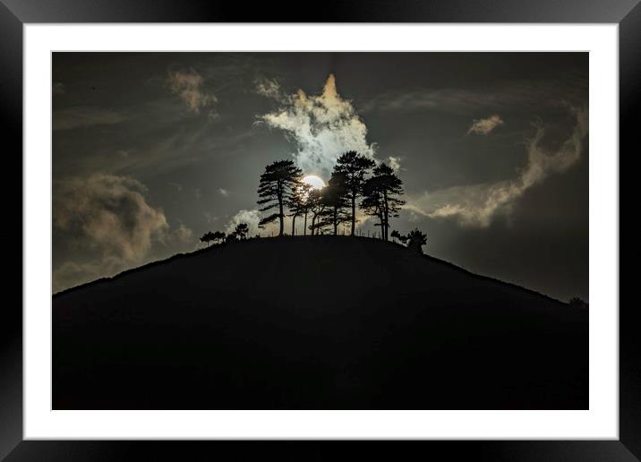 Colmer's Hill, Dorset, dusk, 29th September 2016 Framed Mounted Print by Andrew Sharpe