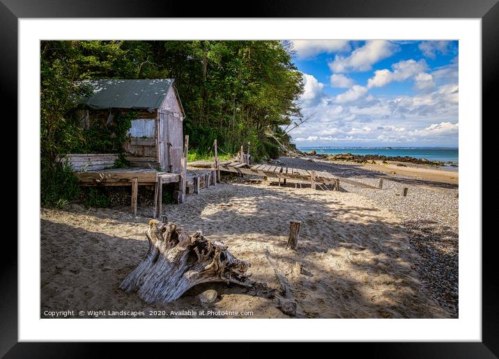 Priory Bay Boat House Framed Mounted Print by Wight Landscapes