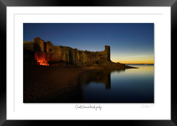 Comet Neowise and noctilucent cloud at St Andrews, Framed Mounted Print by JC studios LRPS ARPS