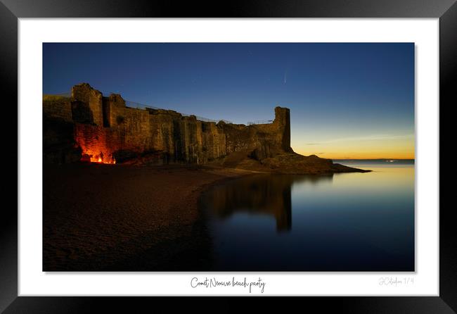 Comet Neowise and noctilucent cloud at St Andrews, Framed Print by JC studios LRPS ARPS