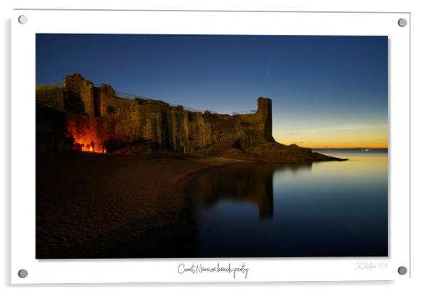 Comet Neowise and noctilucent cloud at St Andrews, Acrylic by JC studios LRPS ARPS