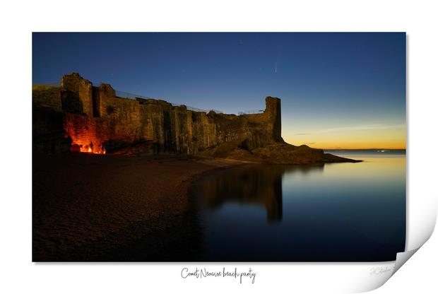 Comet Neowise and noctilucent cloud at St Andrews, Print by JC studios LRPS ARPS