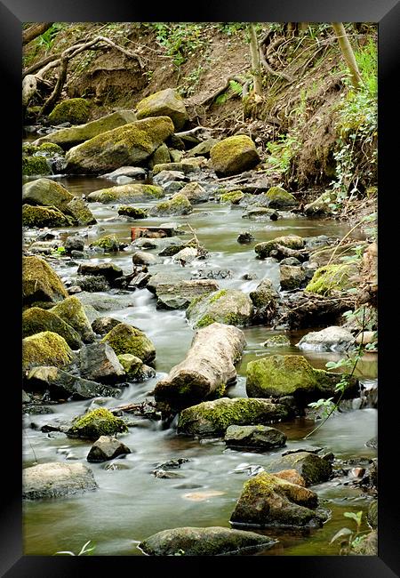 Flowing Water 3 Framed Print by Mohit Joshi