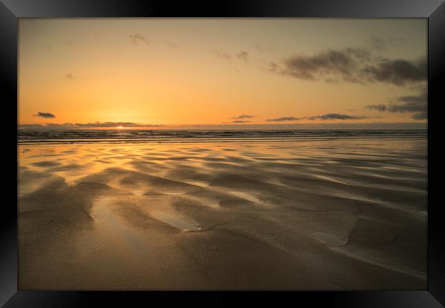 Beautiful sunset beach Framed Print by Tony Twyman