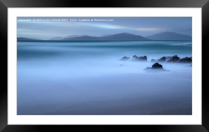 The Blue Hour - Borve - Isle Of Harris Framed Mounted Print by Phil Durkin DPAGB BPE4