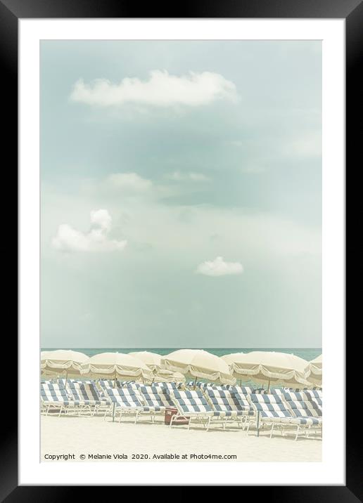 Vintage beach scene  Framed Mounted Print by Melanie Viola